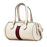 グッチ GGオフィディア ハンドバッグ ショルダーバッグ 2WAY 602577 ホワイト レザー レディース GUCCI 【中古】